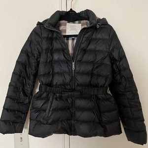 BURBERRY KIDS BLACK PUFFER JACKET